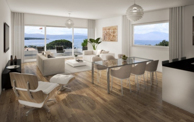 Moderný apartmán s krásnym výhľadom na more, Malinska