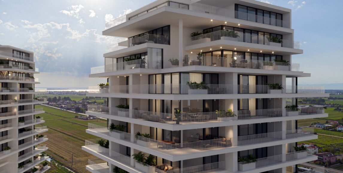 Nové apartmány s bazénmi pár minút chôdze od piesočnatej pláže