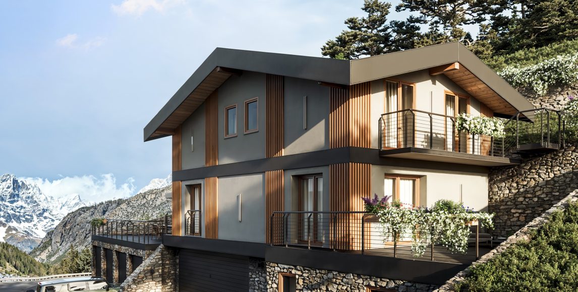 Moderný horský chalet v Evette: Luxusné útočisko pri Cervino Ski Paradise