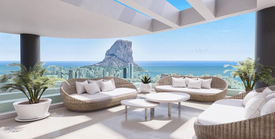 Nové apartmány 500 metrov od pláže v Calpe