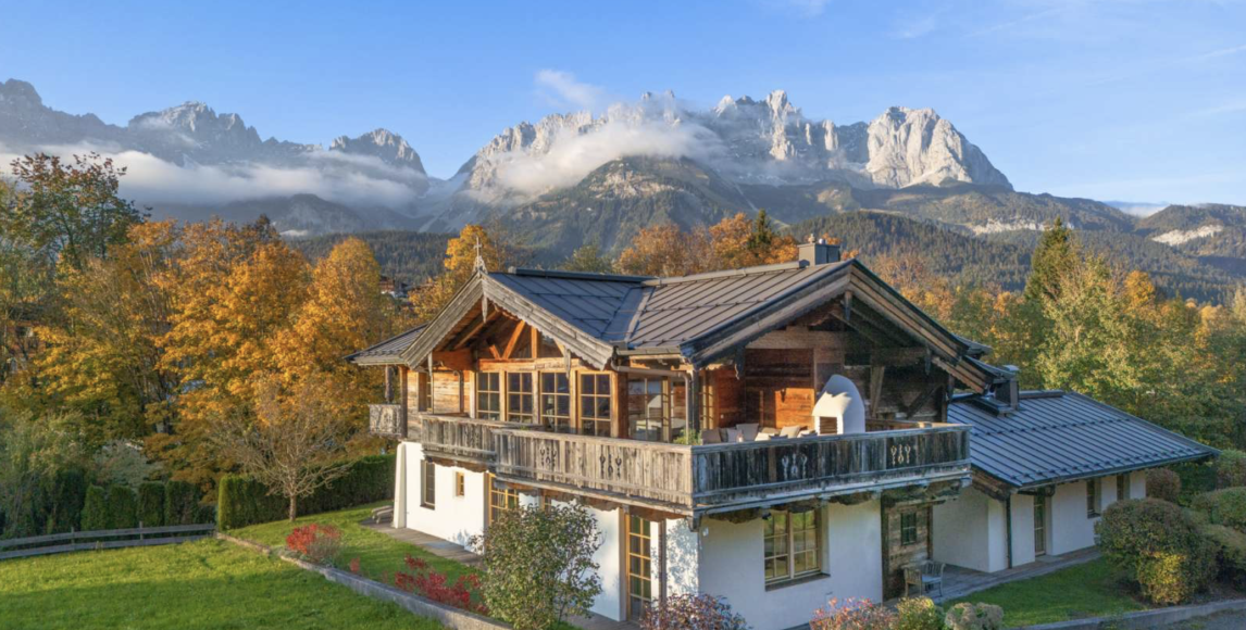 Exkluzívny alpský chalet so saunou a panorámou Wilder Kaiser