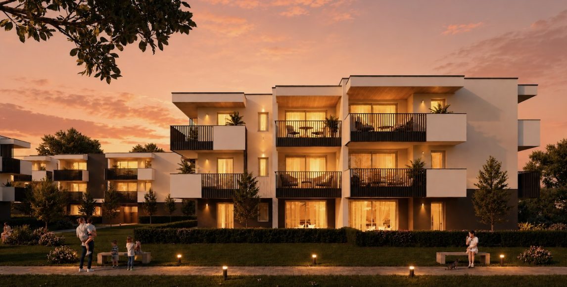 Rezidenčné apartmány 900 metrov od mora neďaleko Benátok